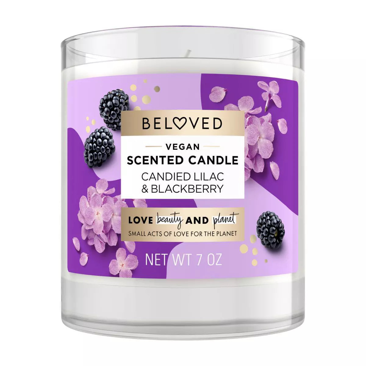 Beloved Candied Lilac & Blackberry 1-Wick Candle - 7Oz