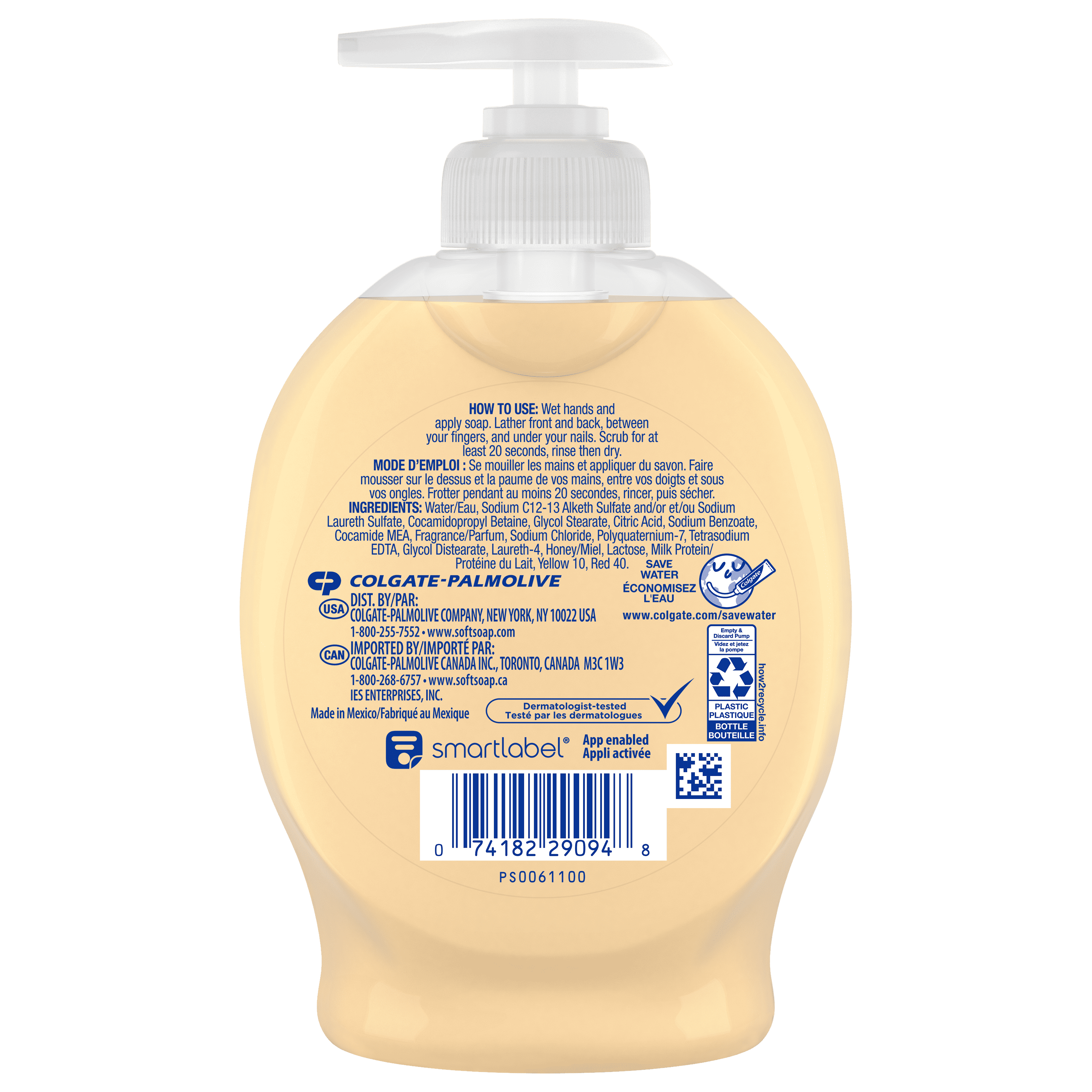 Liquid Hand Soap, Kitchen and Bathroom Hand Soap, Milk and Honey, 7.5 Fluid Ounce