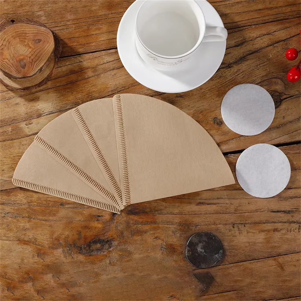 40/100 PCS V-Shaped Coffee Filter Paper Coffee Cup Filter Paper 1-4 Pieces of Hand Brewed Coffee Pot Filter Paper Coffee Pot