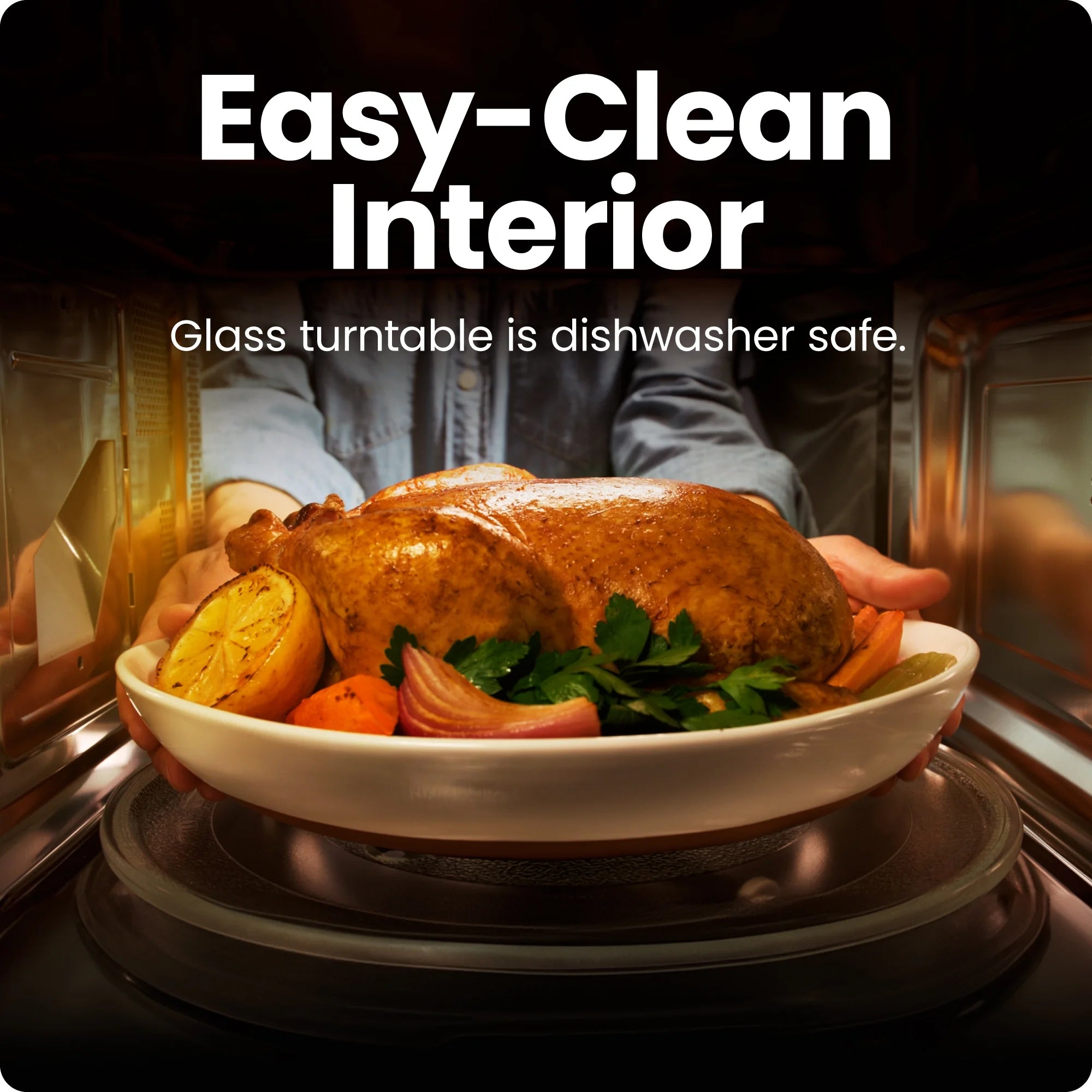 0.7 Cu Ft Countertop Microwave Oven, 700 Watts - Black