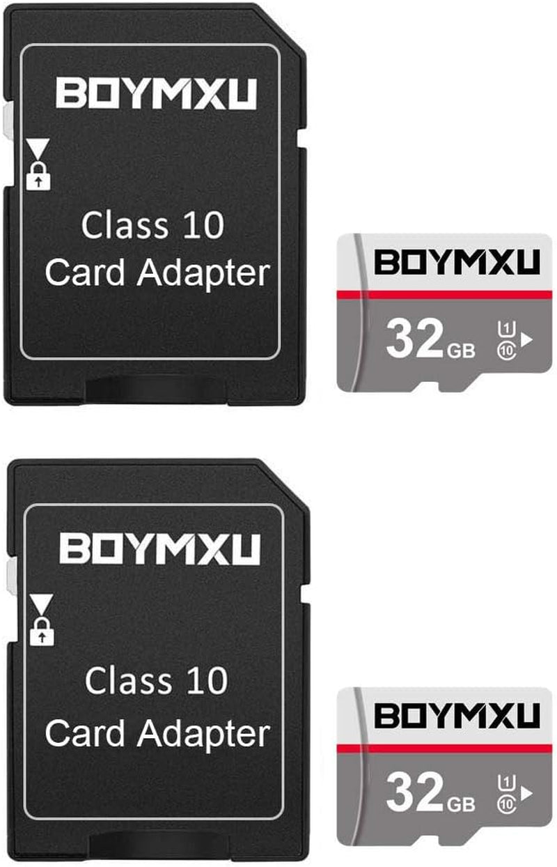 TF Memory Card 32GB with Adapter - High Speed Class 10 for Phone, Camera, Computer (2 Pack)