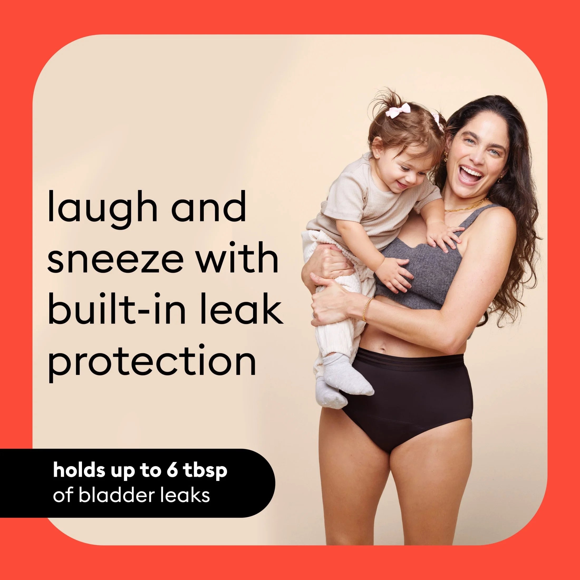 (2 Pack)  for All Leaks Women’S Hi-Waist Incontinence Underwear, Size Medium, Black