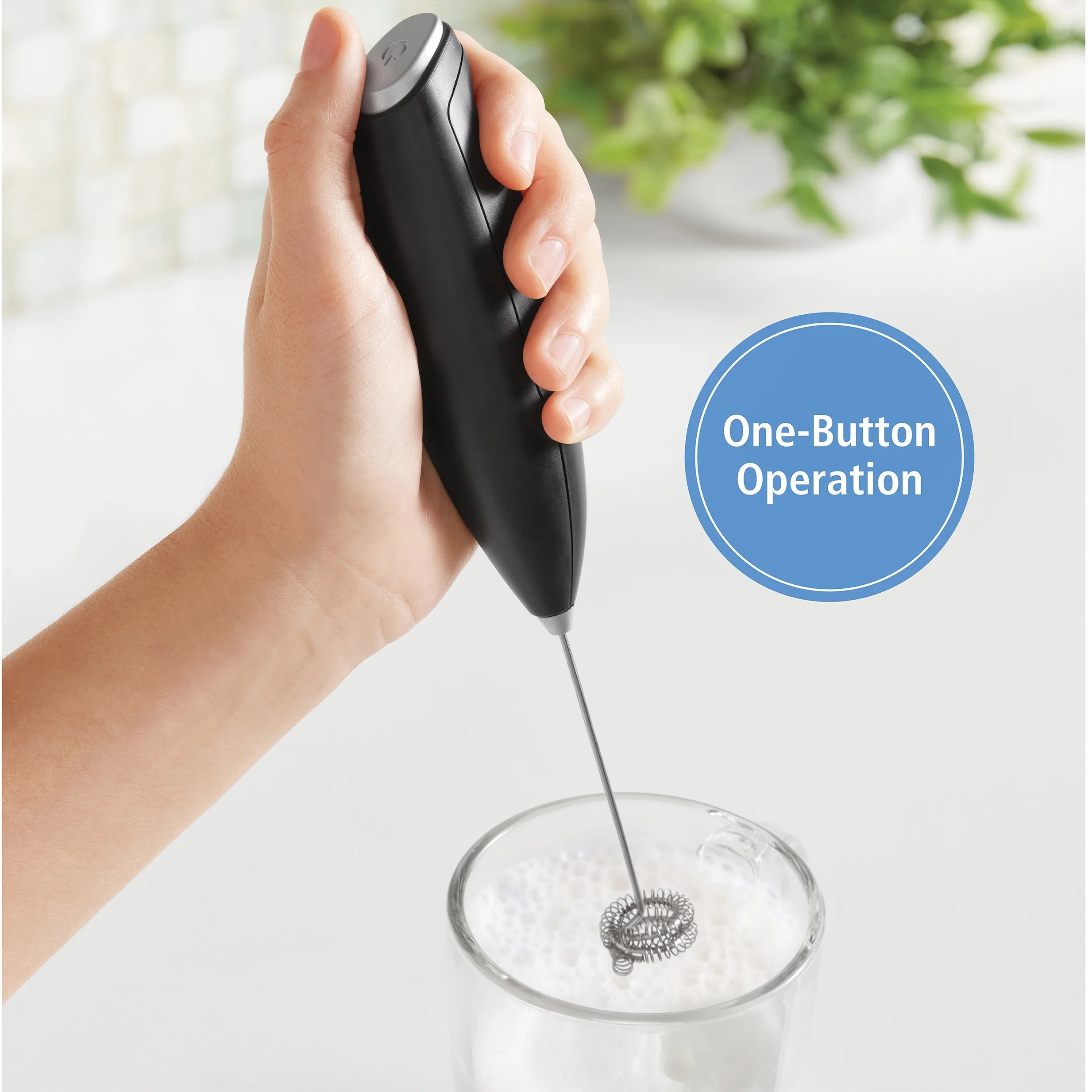 Milk Frother, Battery-Powered Handheld Milk Frother Wand