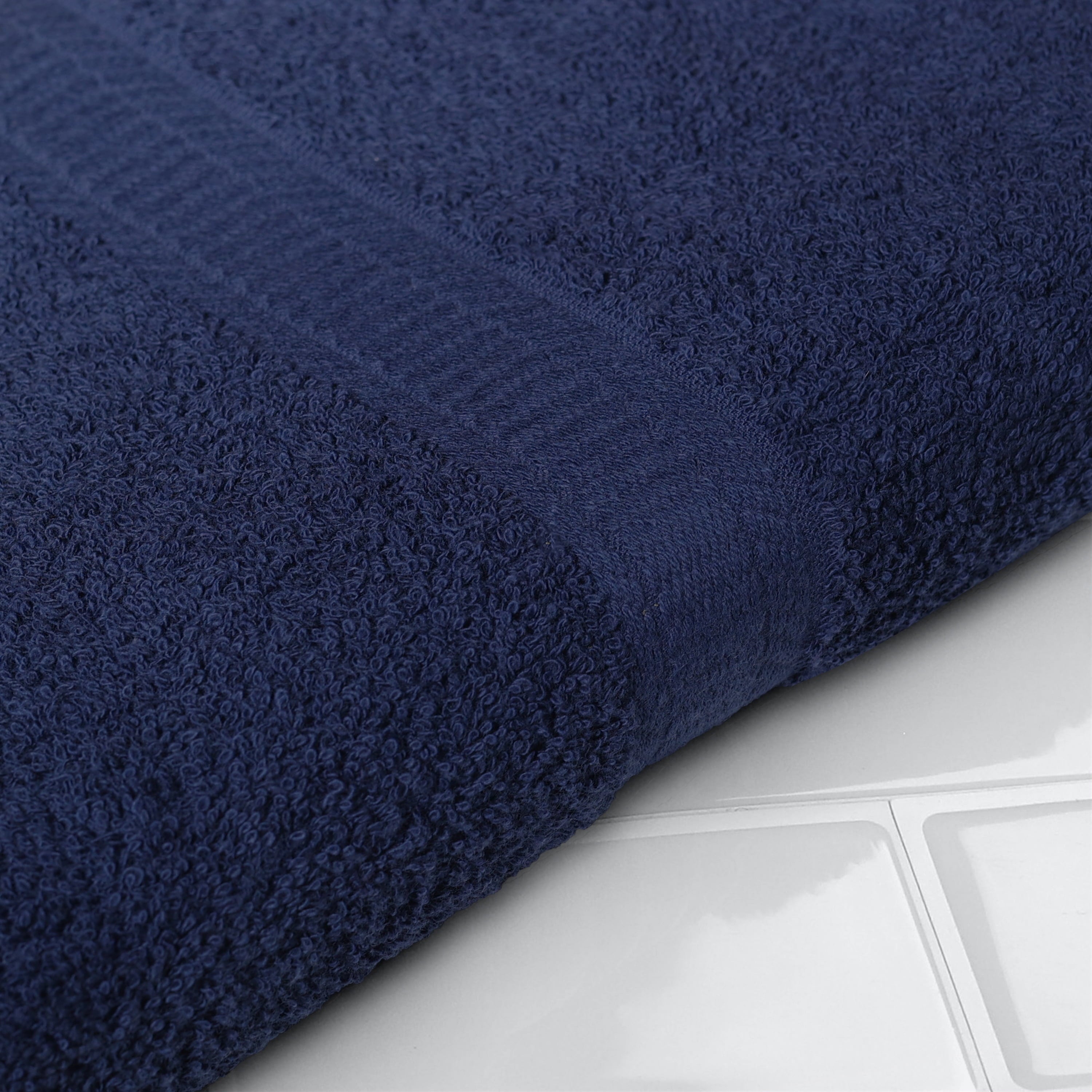 100% Cotton Hand Towel, Super Soft and Highly Absorbent Basic Solid Premium Hand Towel for Bathroom, Hotels, Spa and Gym – Navy