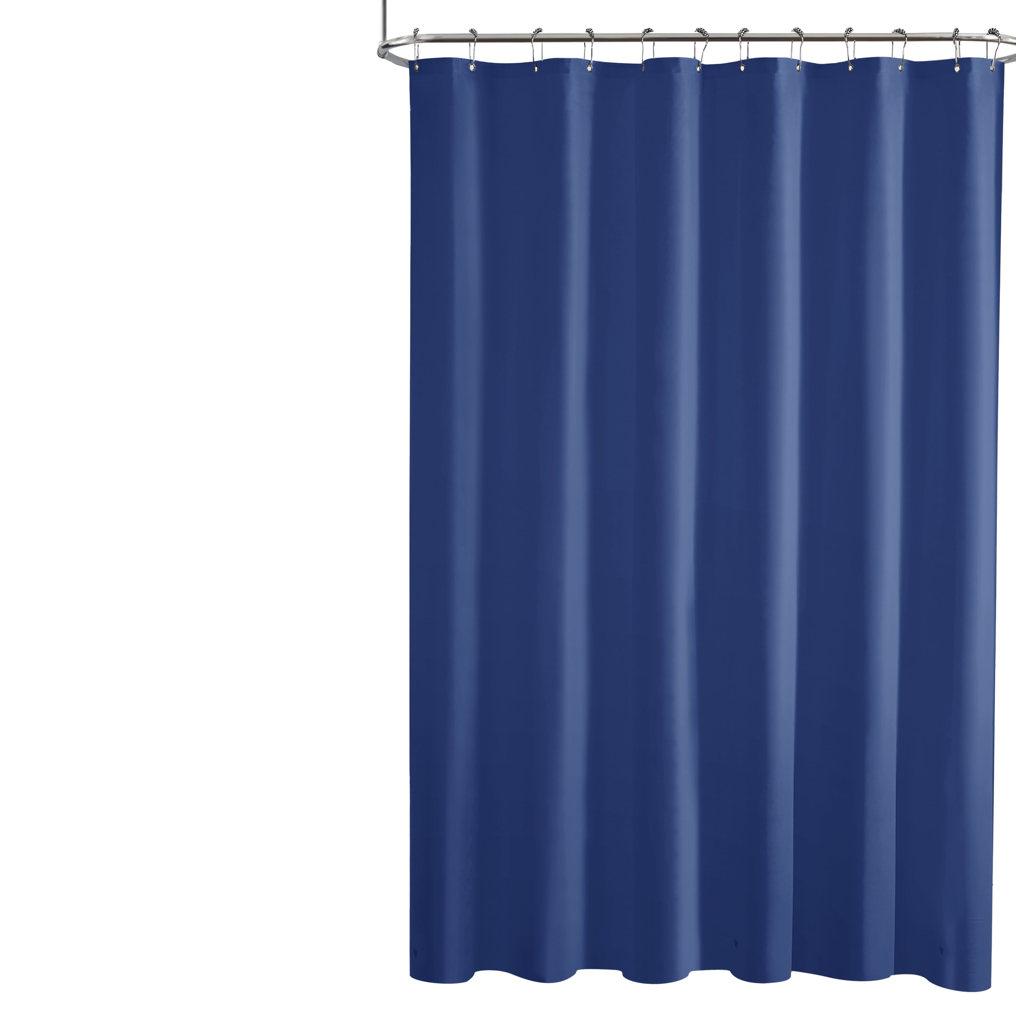 Hotel Style Navy Blue Heavy Duty PEVA Shower Liner, 72" X 72"