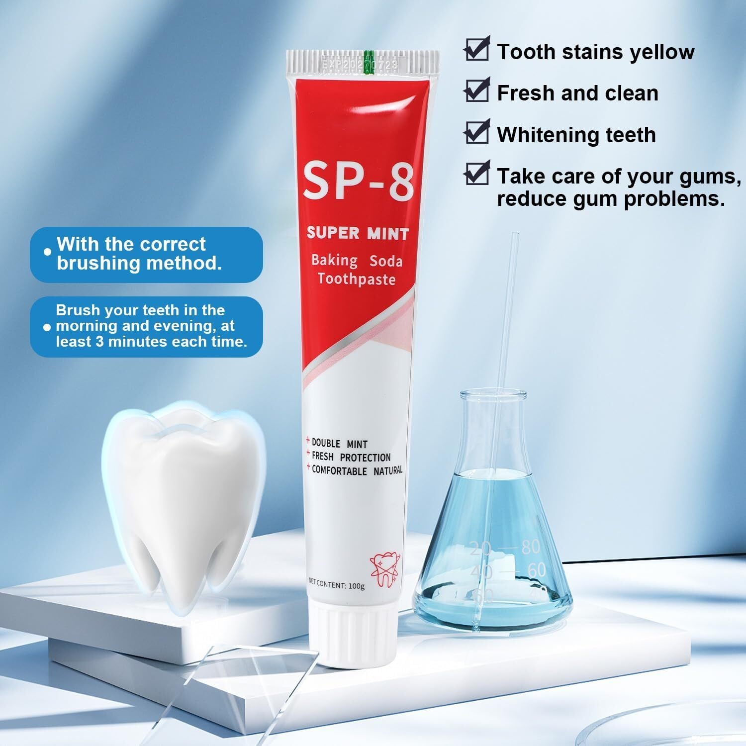 SP-8 Ultra Whitening Toothpaste, SP8 Probiotic Toothpaste, Sp 8 Toothpaste,