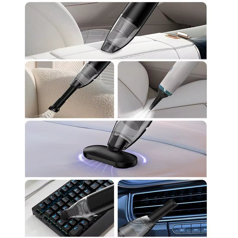Portable Car Vacuum Car Vacuum Handheld Vacuum USB Rechargeable Cleaners Cordless Hand Vacuum Portable Wet/Dry Vacuum For