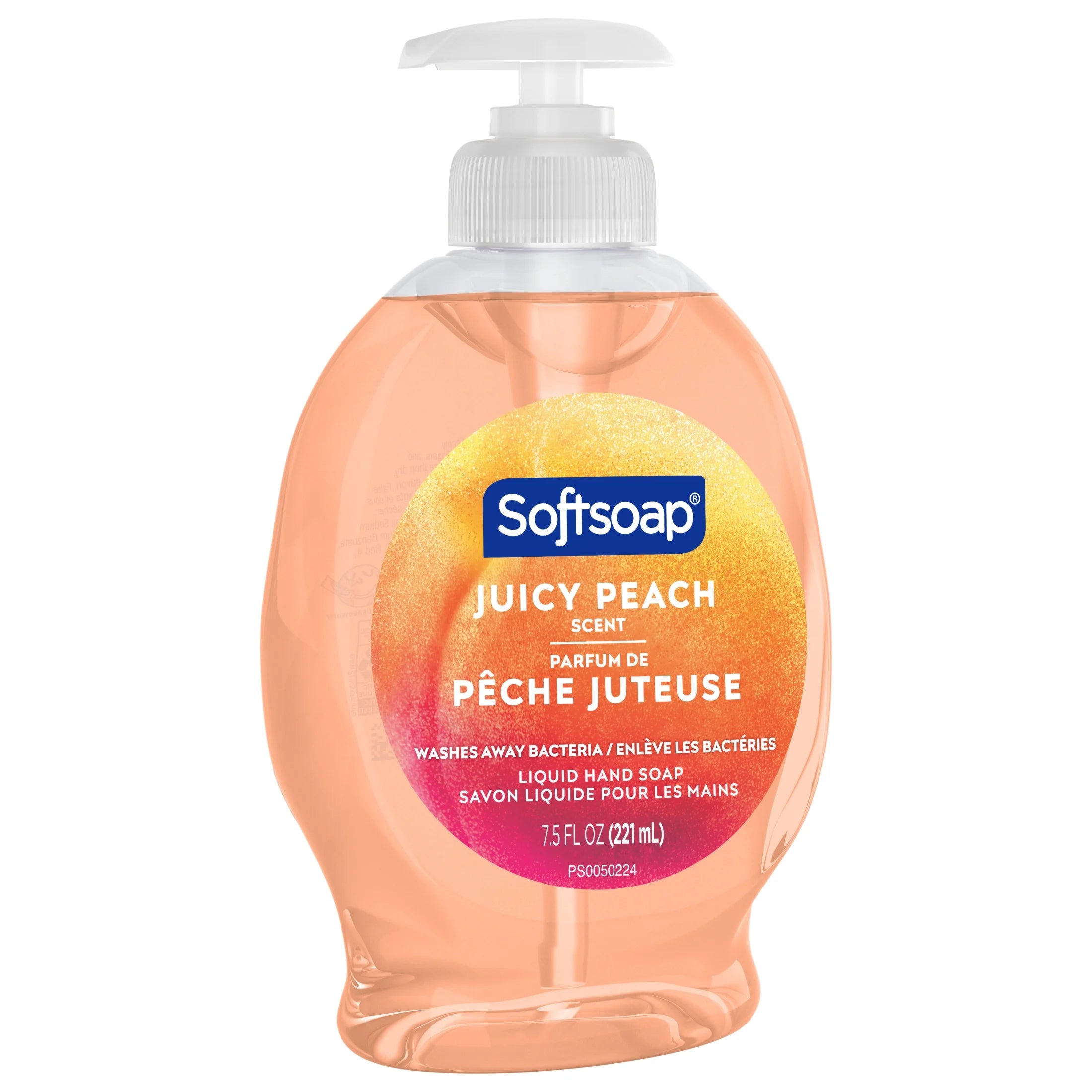 (2 Pack)  Liquid Hand Soap, Kitchen and Bathroom Hand Soap, Juicy Peach, 7.5 Fluid Ounce Bottle