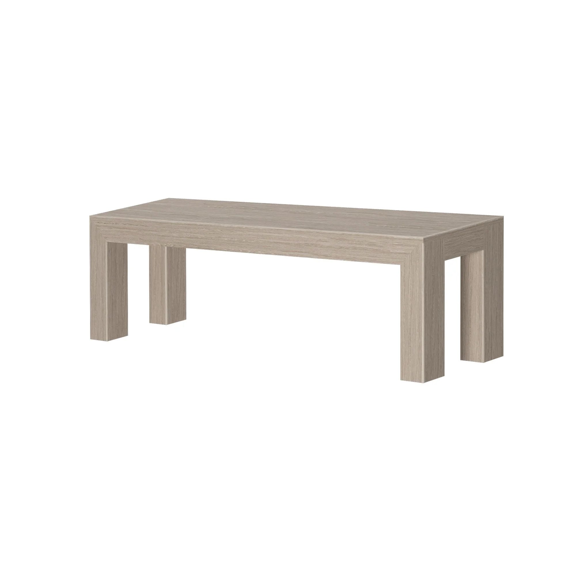 60" Modern Wood Dining Bench, Solid Wood Bench for Dining Table