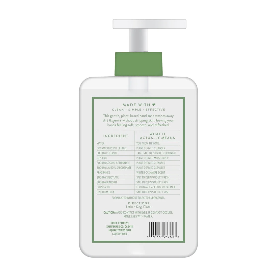 Limited Edition Winter Cashmere Liquid Hand Soap 13 Fl Oz