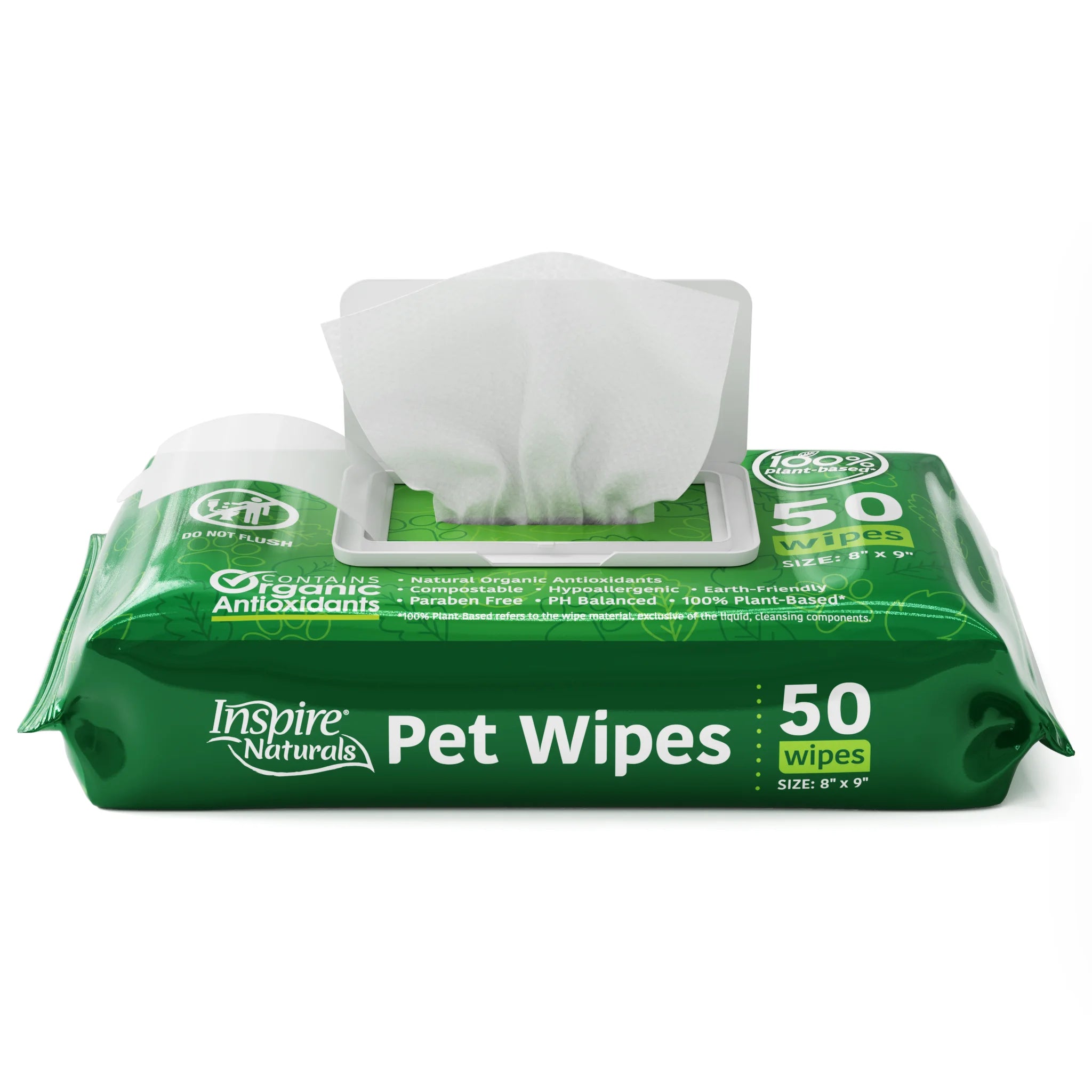 Pet Wipes for Dogs and Cats, Deodorizing Dog Wipes for Paws and Butt (2 Pack)