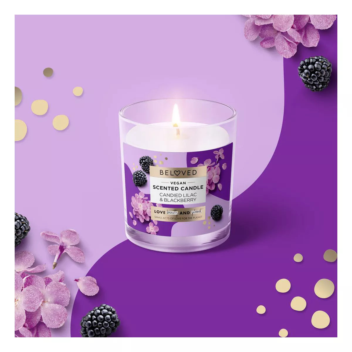 Beloved Candied Lilac & Blackberry 1-Wick Candle - 7Oz