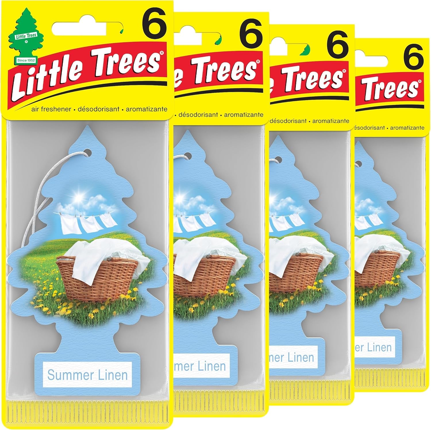 Car Air Freshener | Hanging Tree Provides Long Lasting Scent for Auto and Home | Summer Linen, 24 Air Fresheners