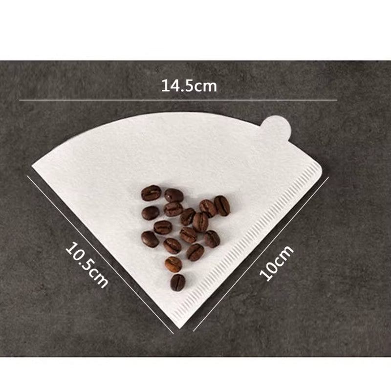 40/100 PCS V-Shaped Coffee Filter Paper Coffee Cup Filter Paper 1-4 Pieces of Hand Brewed Coffee Pot Filter Paper Coffee Pot