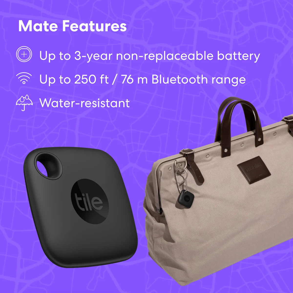 Mate (2022) - 1 Pack - Black - Bluetooth Tracker, Keys Finder and Item Locator