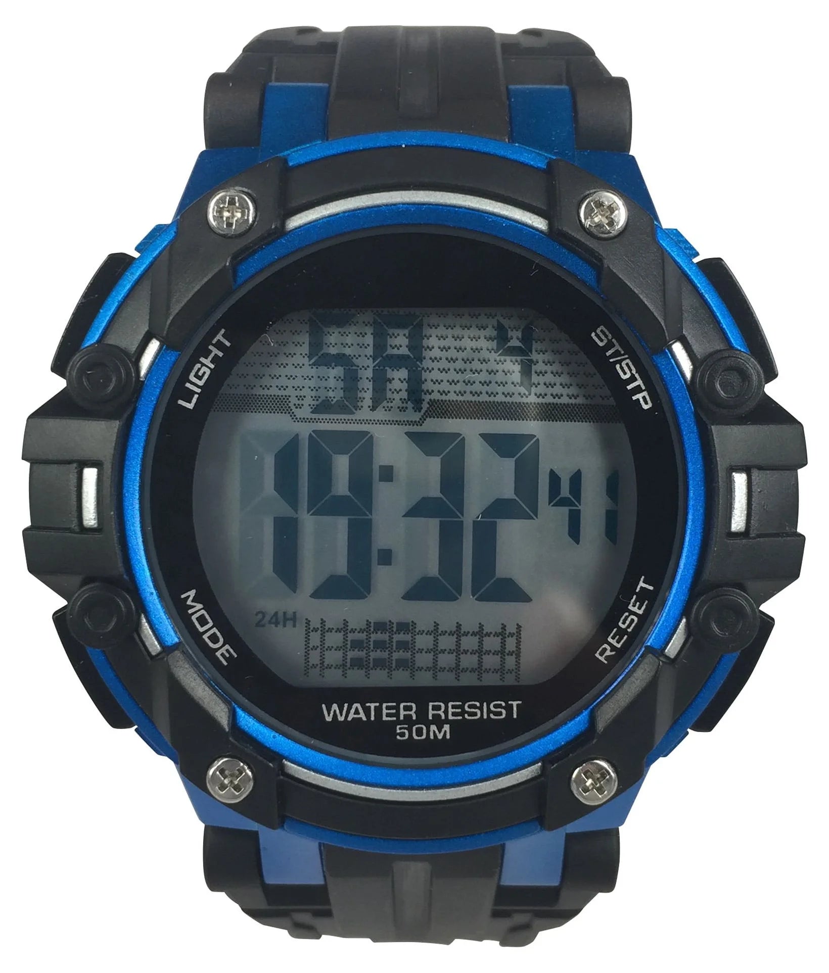 Men'S Digital Sport Wristwatch Plastic Strap