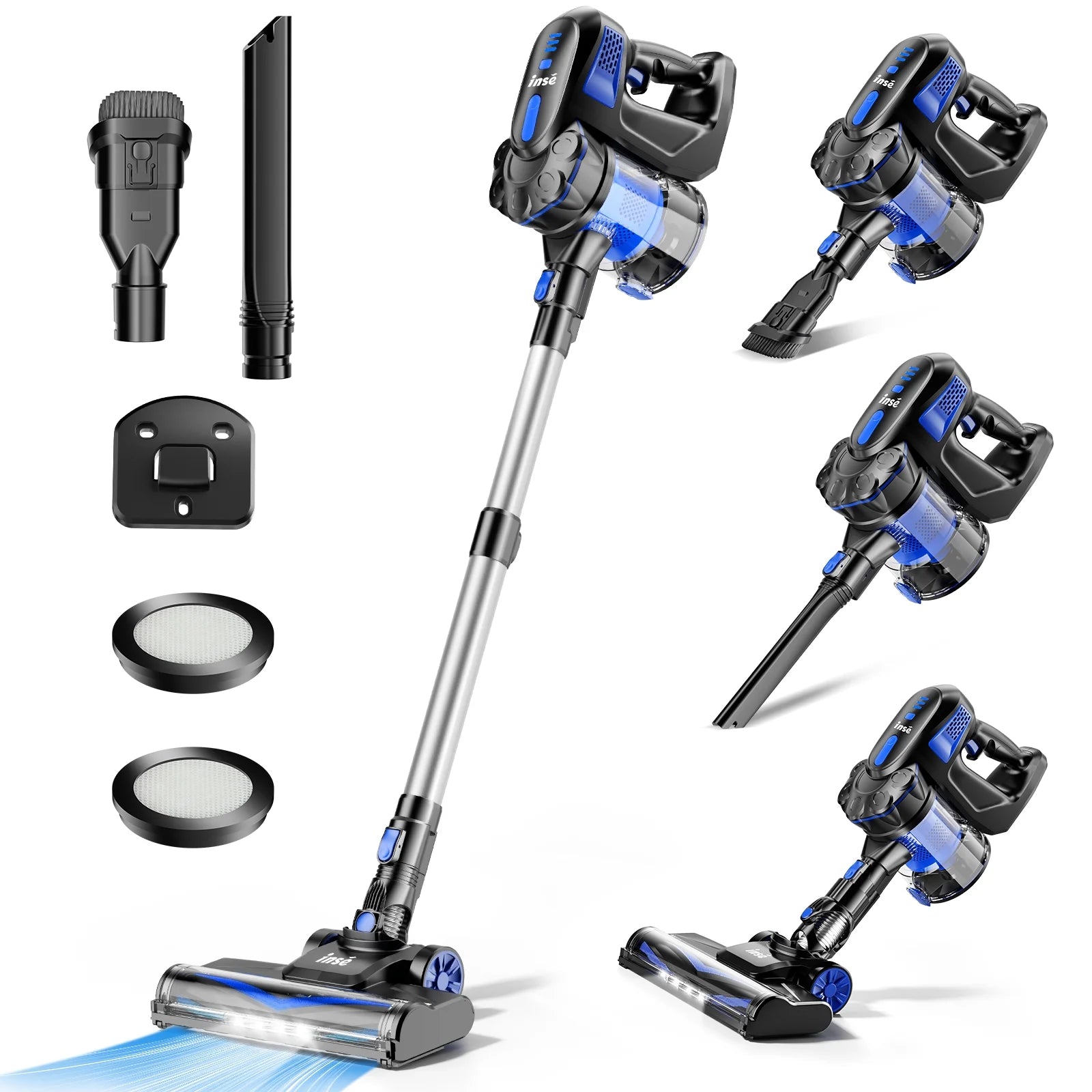 Cordless Vacuum Cleaners, 6-In-1 Lightweight Stick Vacuum for Hardwood Floor Carpet Pet Hair, V770