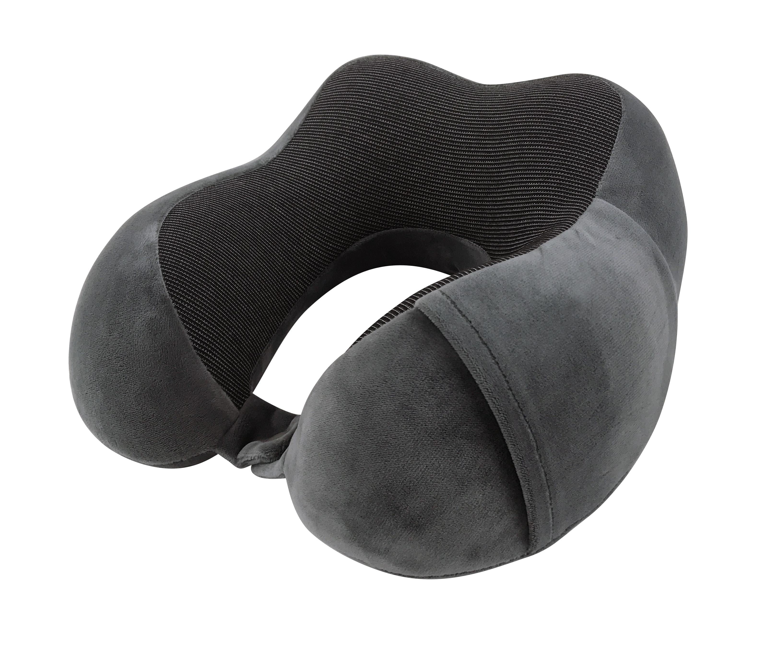 4-Piece Ergonomic Memory Foam Neck Pillow Travel Set