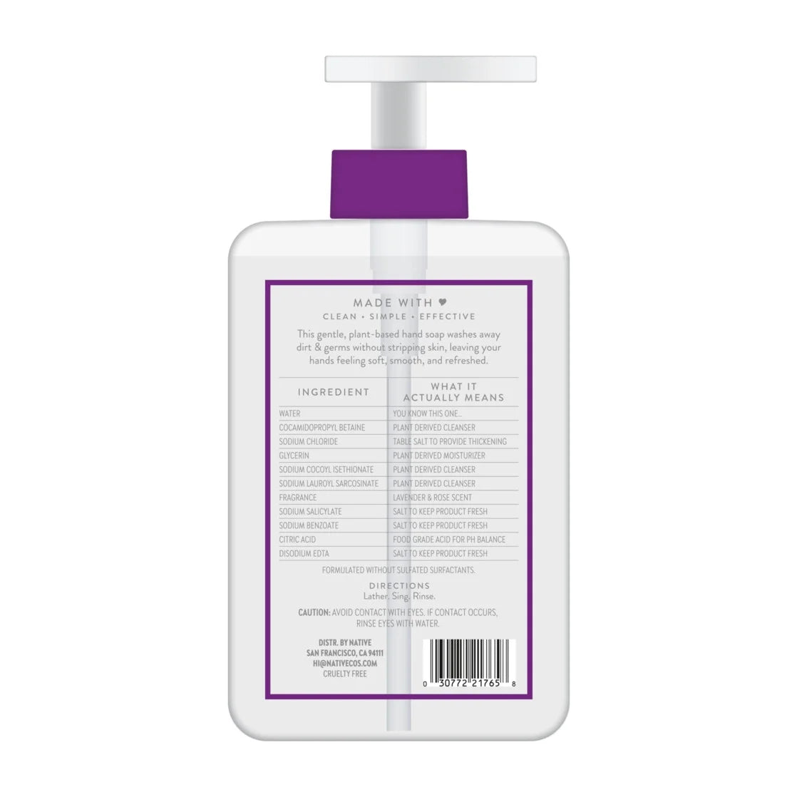 Lavender & Rose Liquid Hand Soap 13OZ