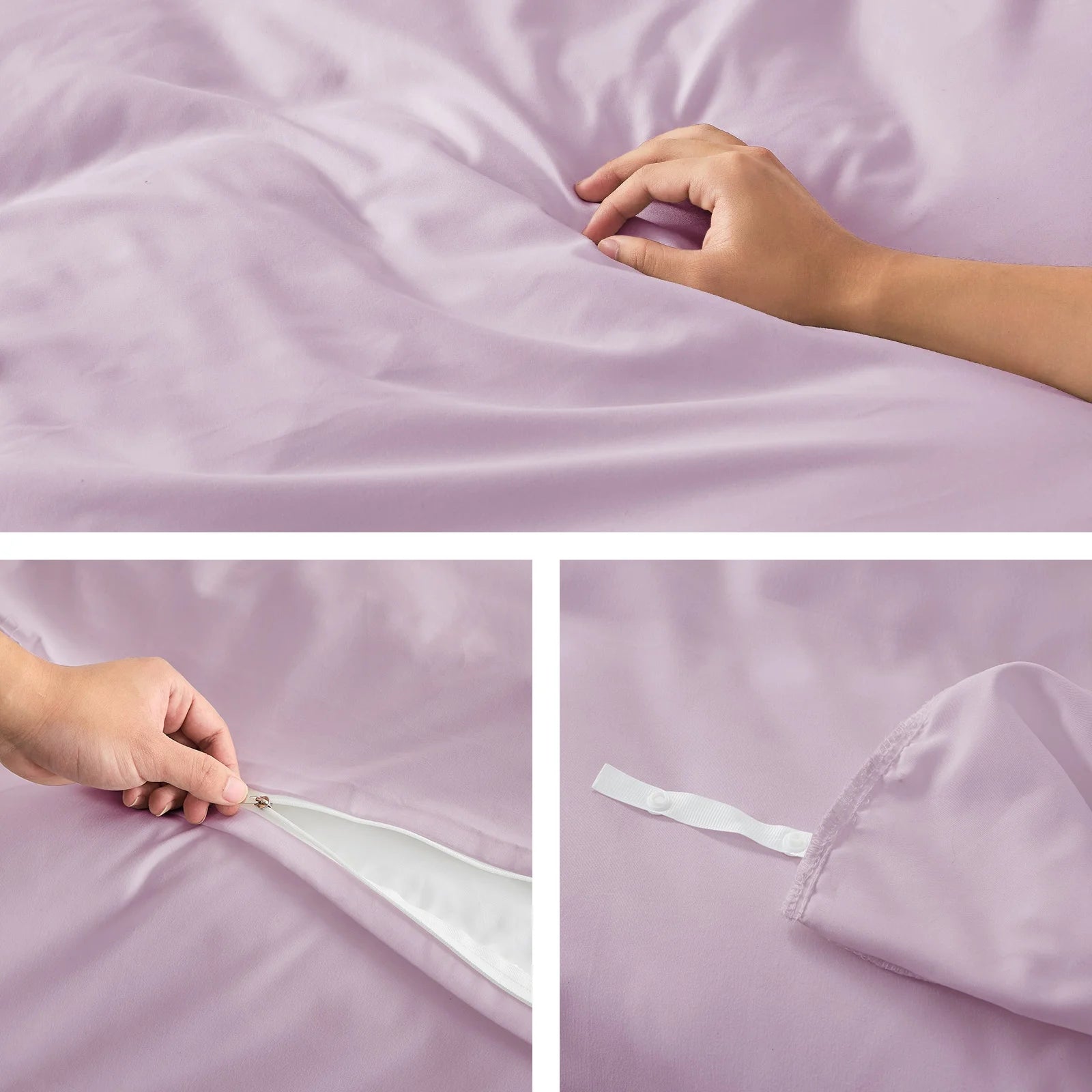 Luxury King Duvet Cover, Soft & Breathable Microfiber 3 Pieces King Bedding Sets, King Comfy Duvet Cover, with Zipper Closure