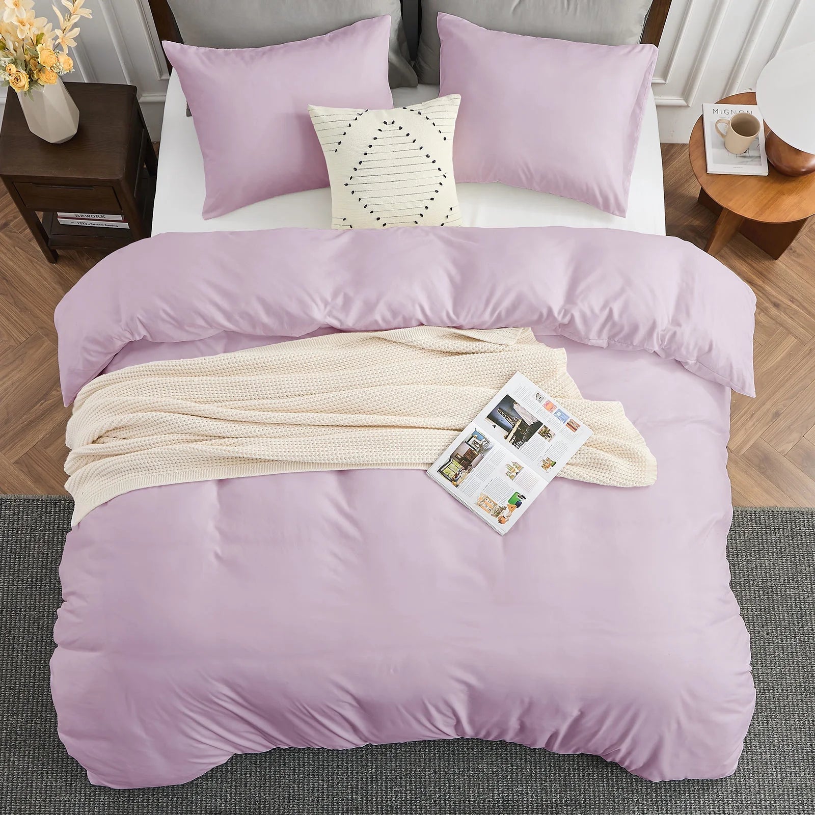 Luxury King Duvet Cover, Soft & Breathable Microfiber 3 Pieces King Bedding Sets, King Comfy Duvet Cover, with Zipper Closure