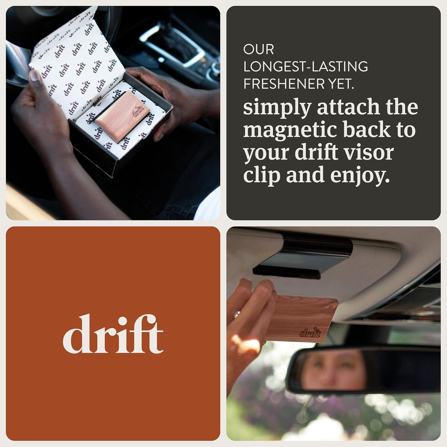 Drift Car Air Freshener - Wood Air Freshener - Car Odor Eliminator - Amber Scent