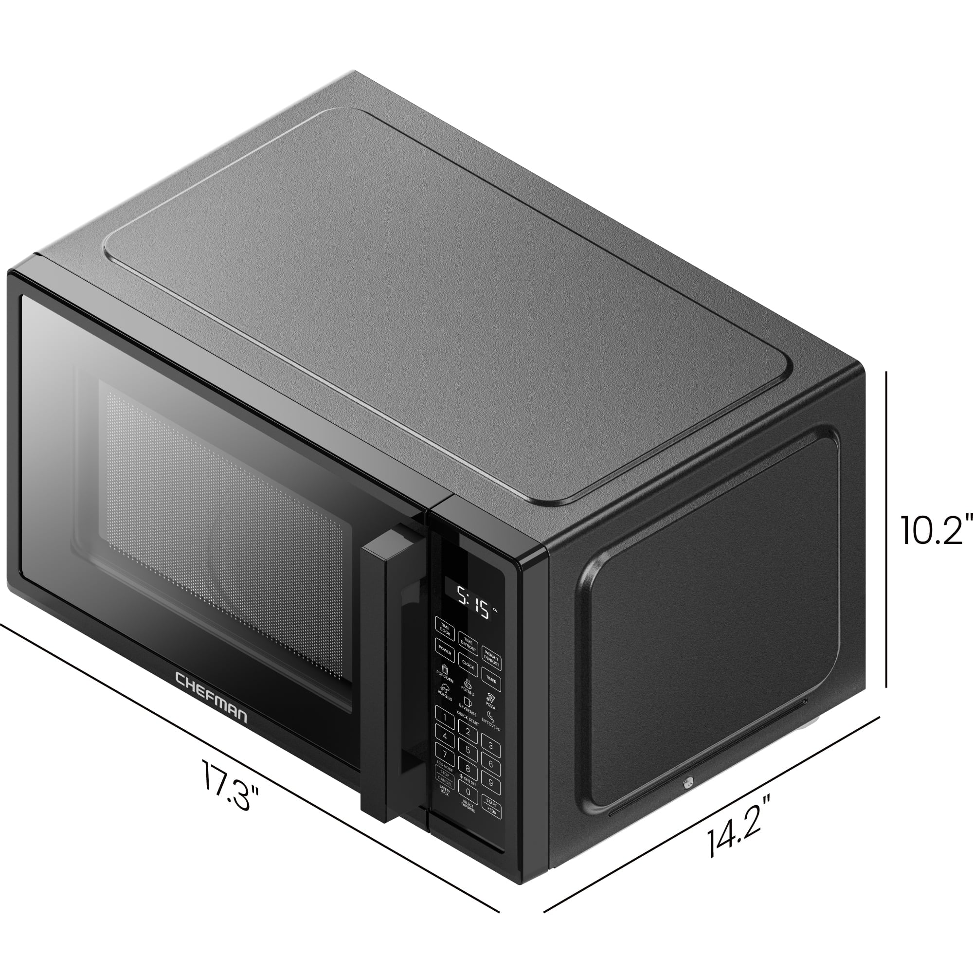 0.7 Cu Ft Countertop Microwave Oven, 700 Watts - Black