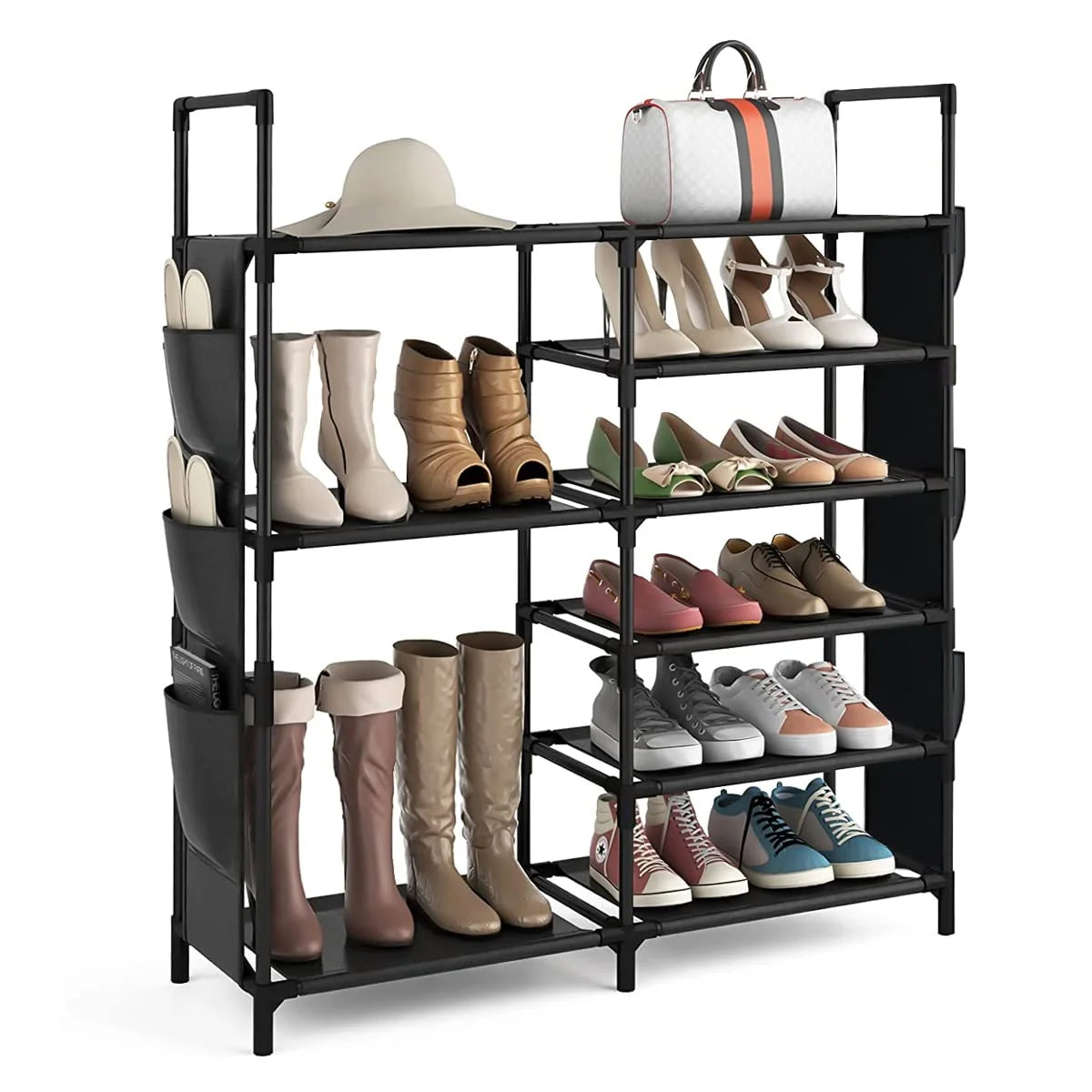Shoe Rack 6 Tier Shoe Shelf Shoe Storage, 35 Pairs Shoe Organizer for Entryway,Stackable Shoe Holder Shoe Stand