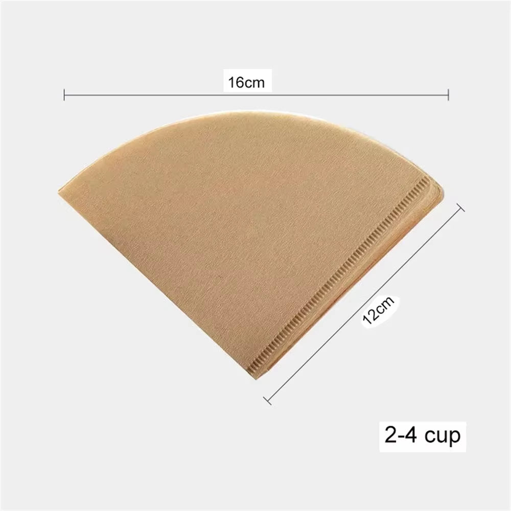 40/100 PCS V-Shaped Coffee Filter Paper Coffee Cup Filter Paper 1-4 Pieces of Hand Brewed Coffee Pot Filter Paper Coffee Pot
