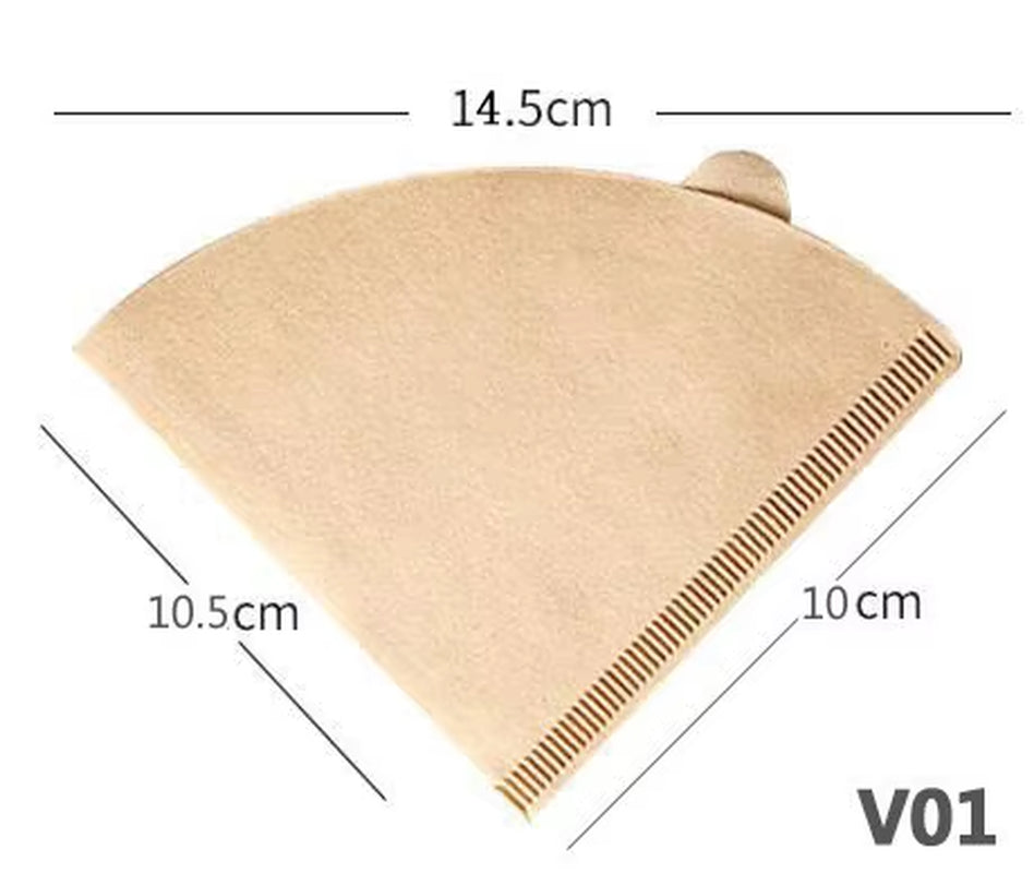 40/100 PCS V-Shaped Coffee Filter Paper Coffee Cup Filter Paper 1-4 Pieces of Hand Brewed Coffee Pot Filter Paper Coffee Pot