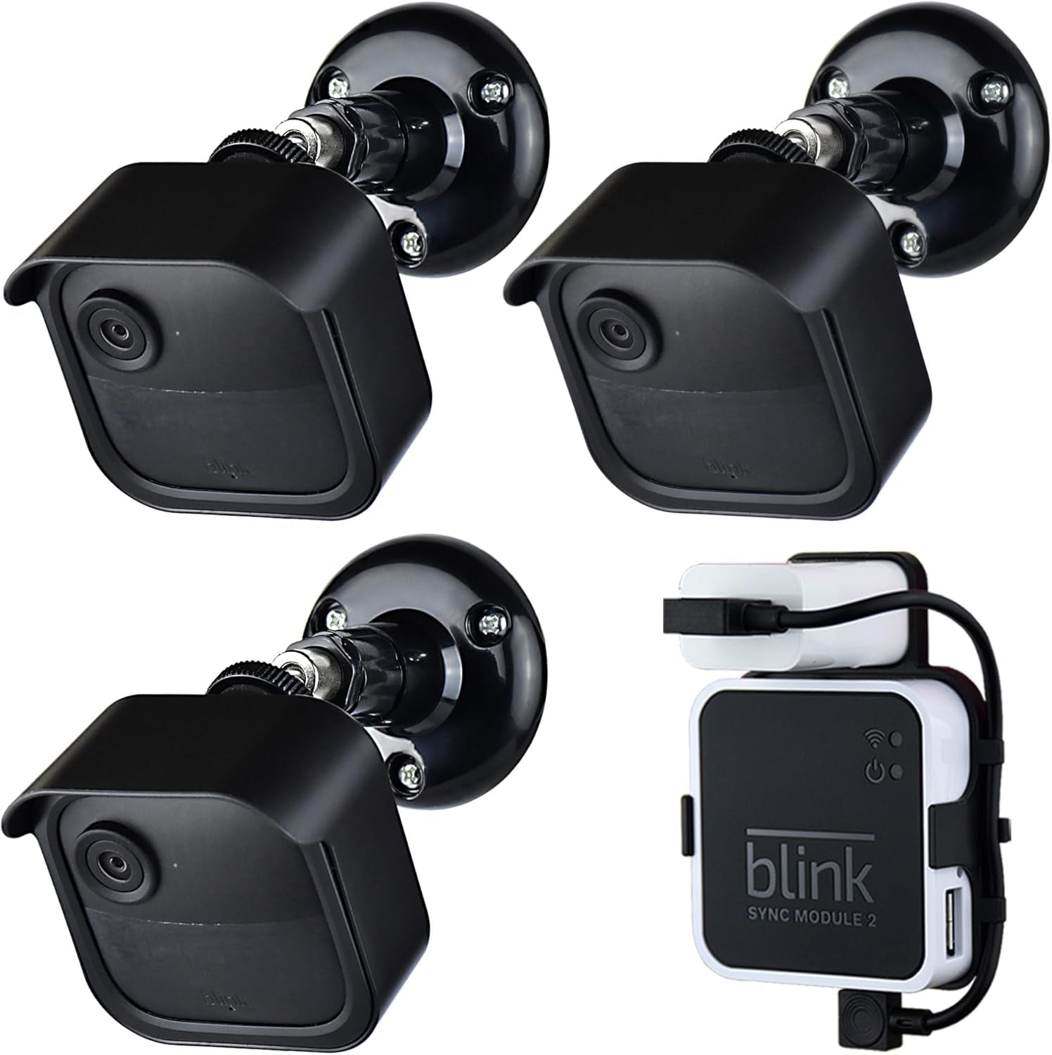 All New Blink Outdoor Camera Mount Bracket Compatible with Blink Outdoor 4Th Gen Camera,Weatherproof Protective Housing and 360 Degree Adjustable Mount (Blink Camera Not Include) 3PACK