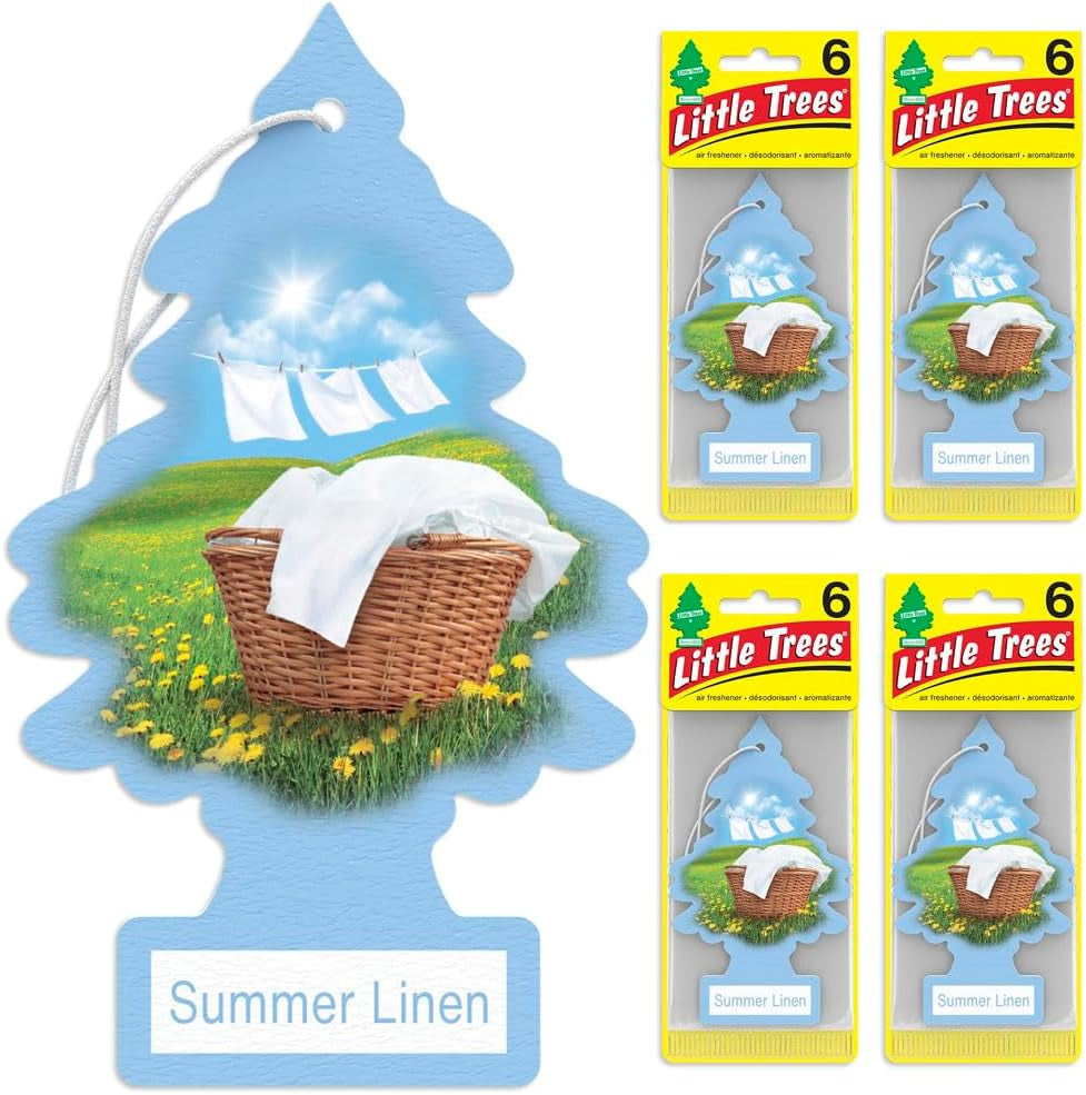 Car Air Freshener | Hanging Tree Provides Long Lasting Scent for Auto and Home | Summer Linen, 24 Air Fresheners