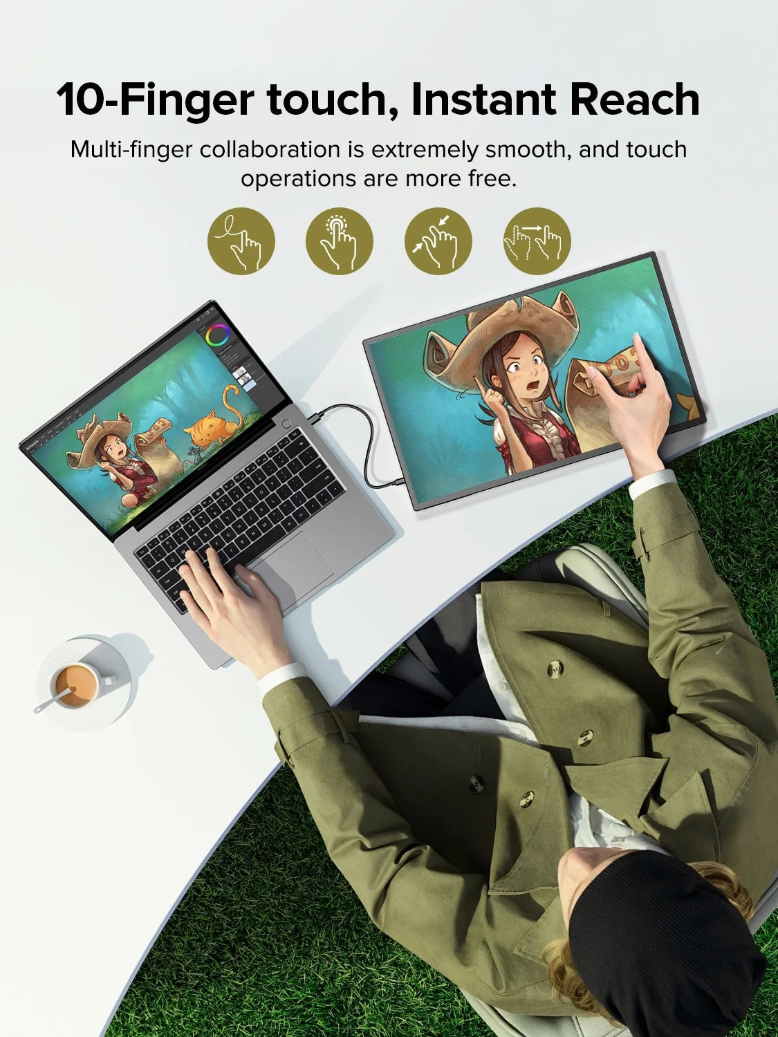 Umax 21 Touch - 21.5 Inch Computer Monitor 120Hz Touchscreen 1080P