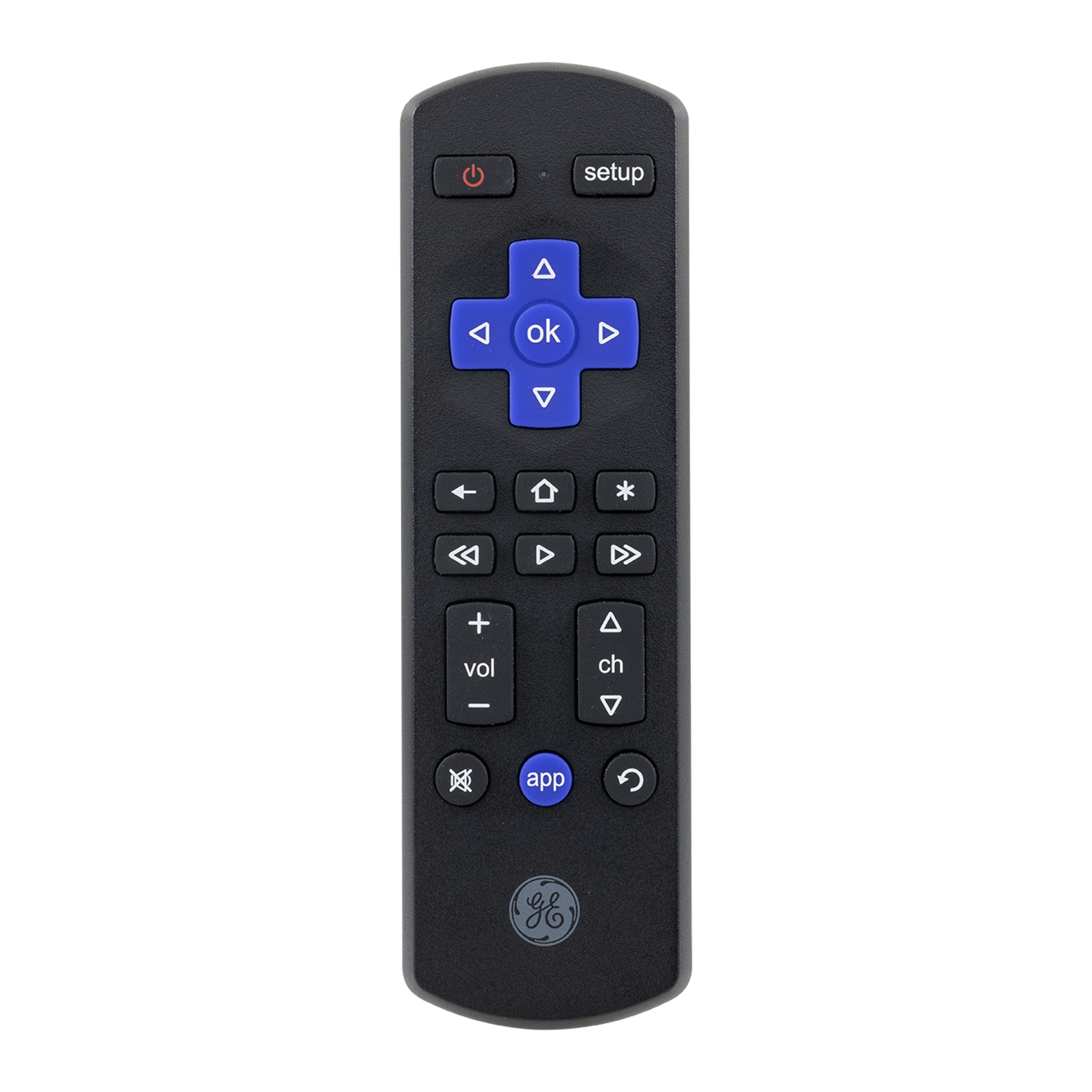 (2 Pack)  Roku TV Direct Replacement TV Remote Control in Black, 66814