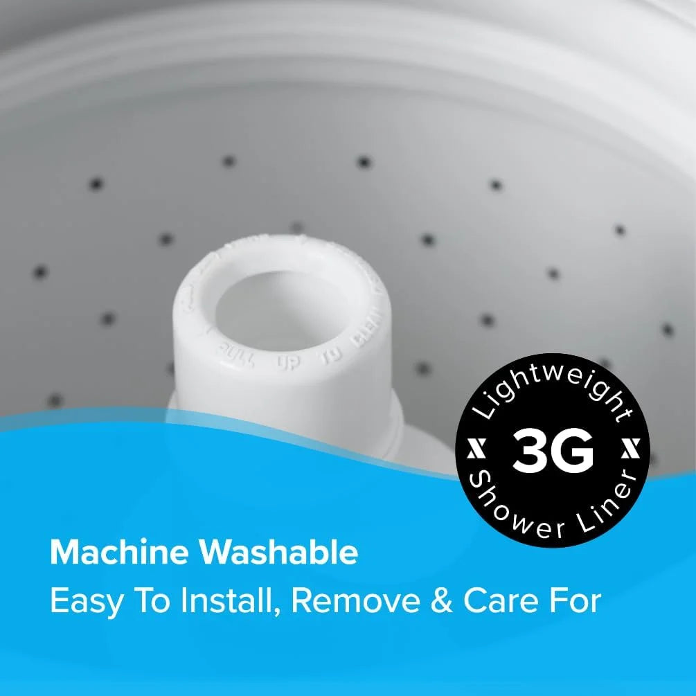 70 In. X 72 In. Lightweight PEVA Shower Liner, White