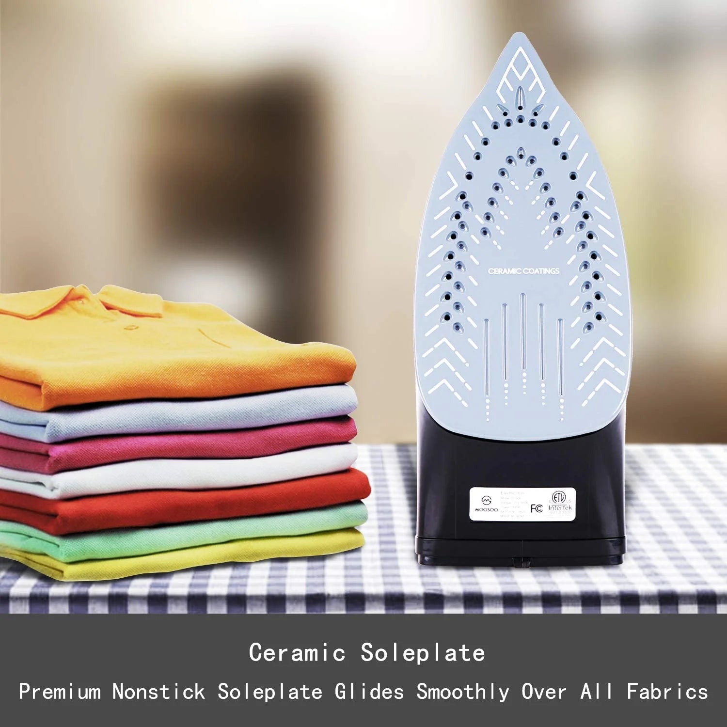 Steam Iron 1800W Dry Iron Lightweight Anti-Drip Iron with Auto-Off, ST1800