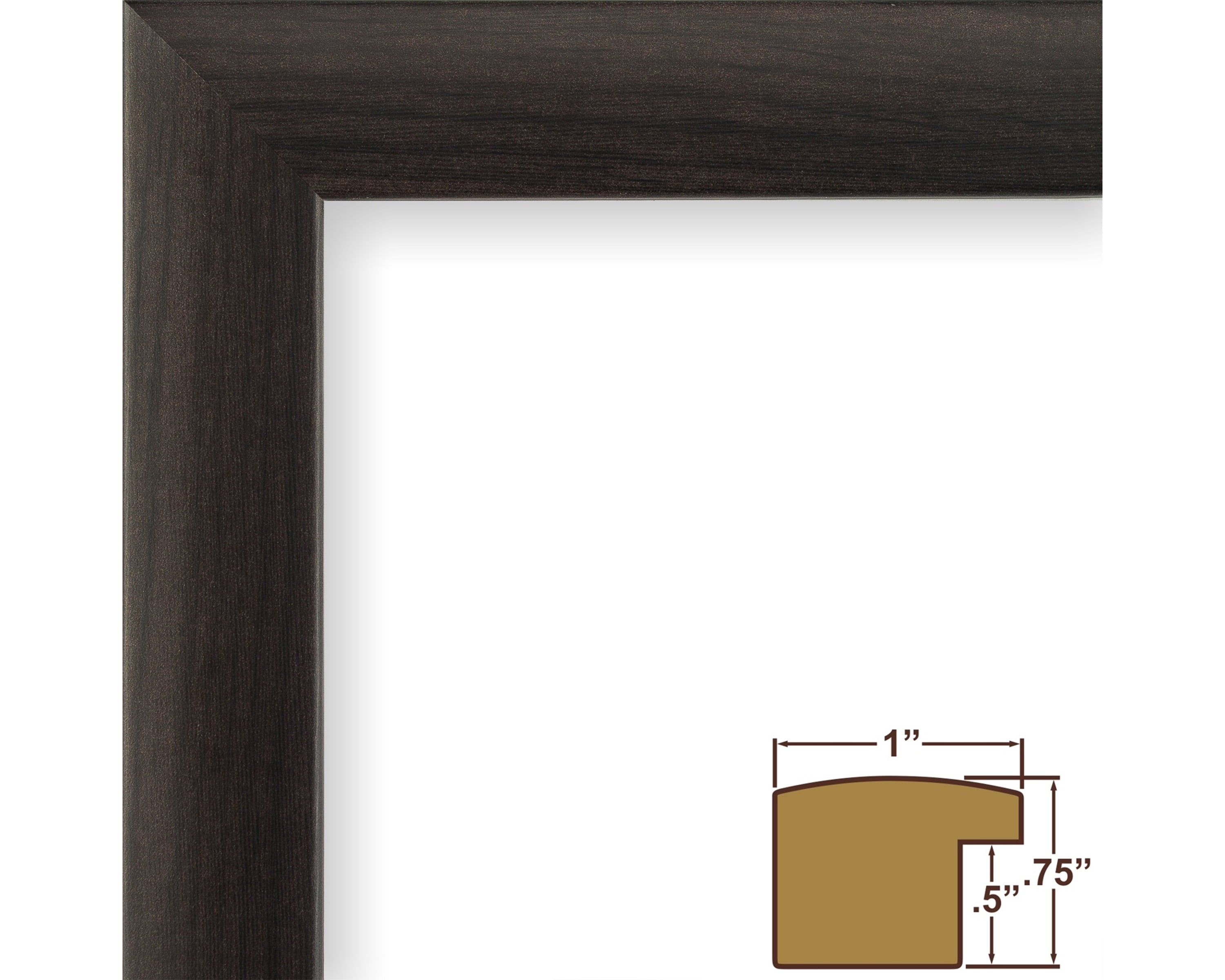 8X10 Contemporary Brazilian Walnut Picture Frame