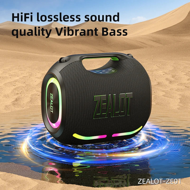 -Ze01 120W Big Power Portable Bluetooth Speaker Wireless TWS Subwoofer Bluetooth Speaker Waterproof Mobile HIFI Quality