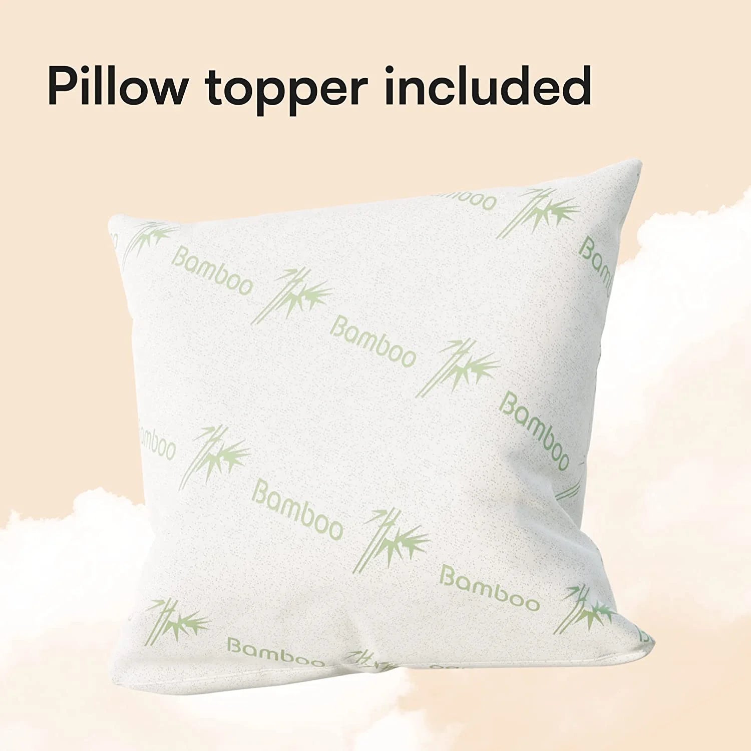 Bamboo Mattress Topper Cover Queen with 1 Pillow Protector Cooling Pillow