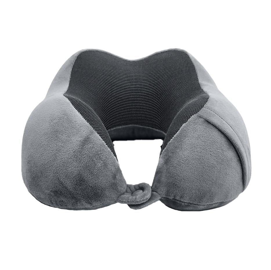 4-Piece Ergonomic Memory Foam Neck Pillow Travel Set