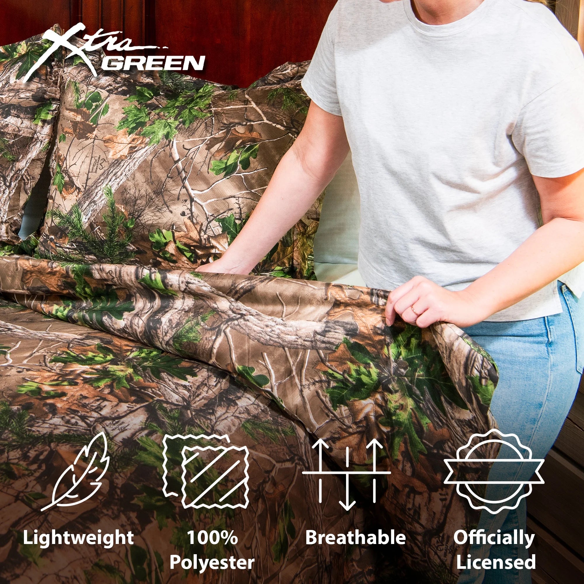 Comforter & Sham King Bedding Set, Xtra Green Camo