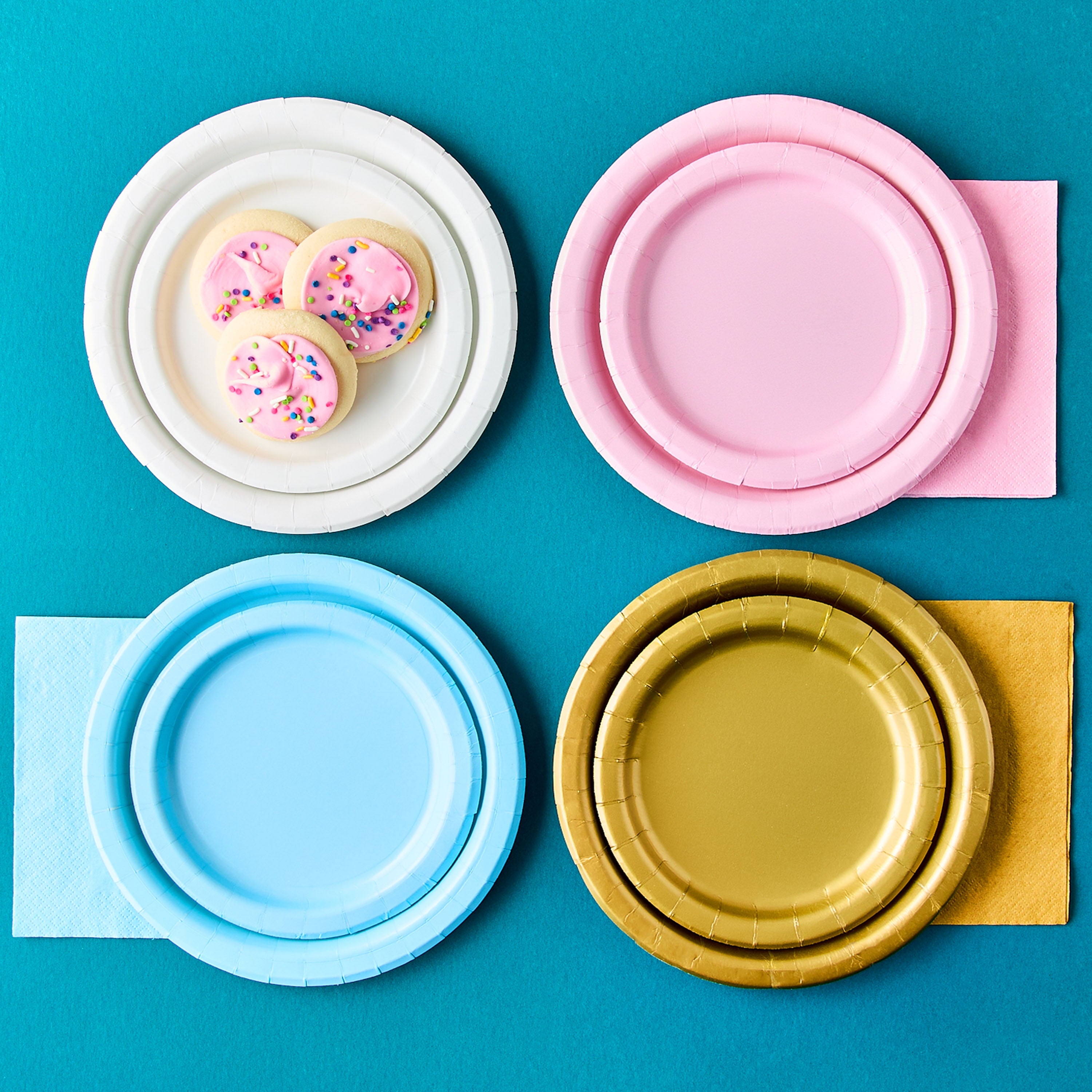 Disposable Paper Plates, 9", White, 20 Count, by