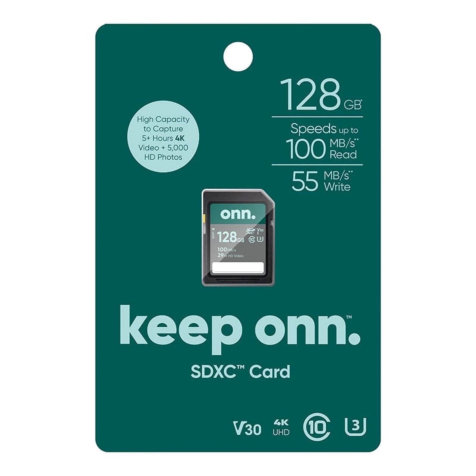 . 128GB Class 10 U3 SDXC Flash Memory Card