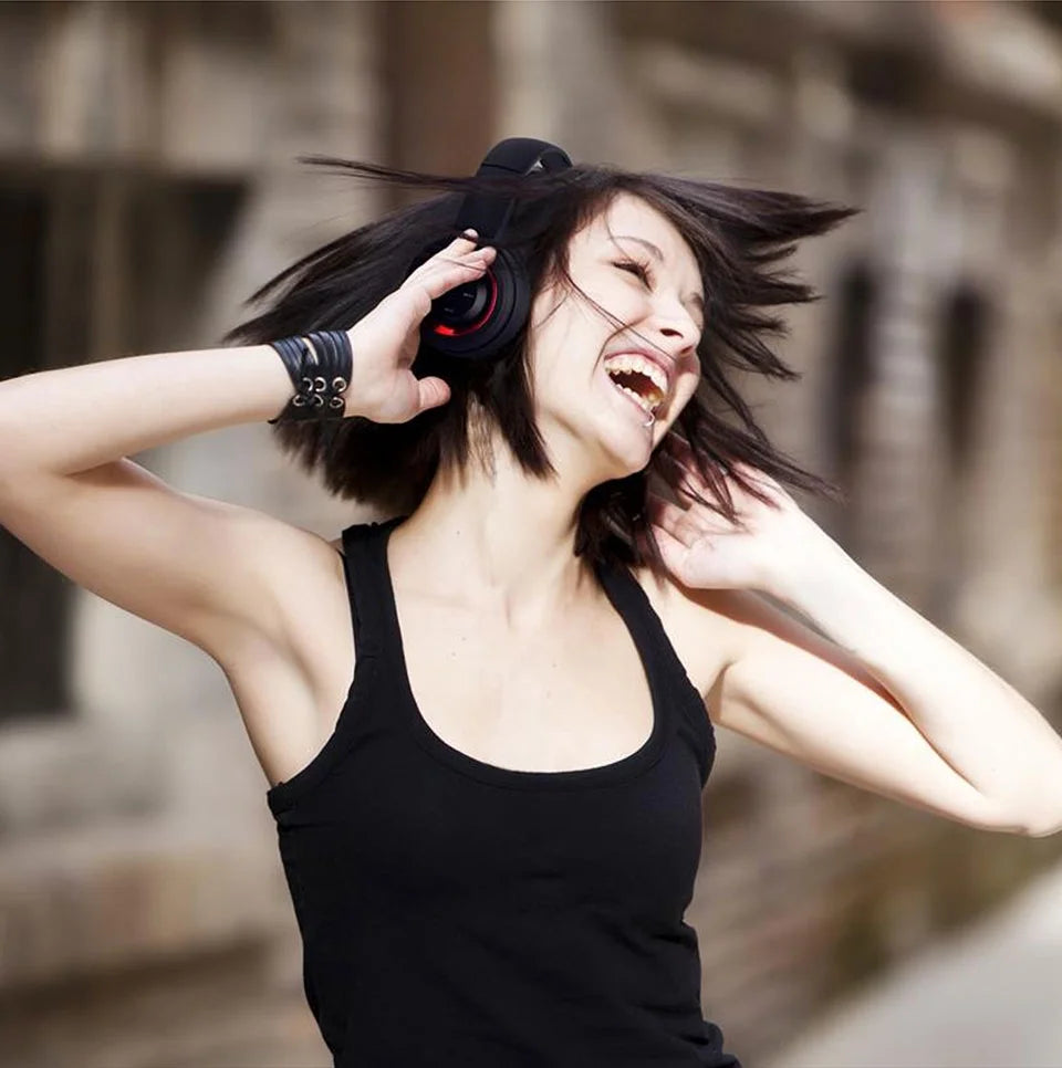 Noise Cancelling Bluetooth Headphones Wireless over Ear Folding Rechargeable Headset with Mic, TR905