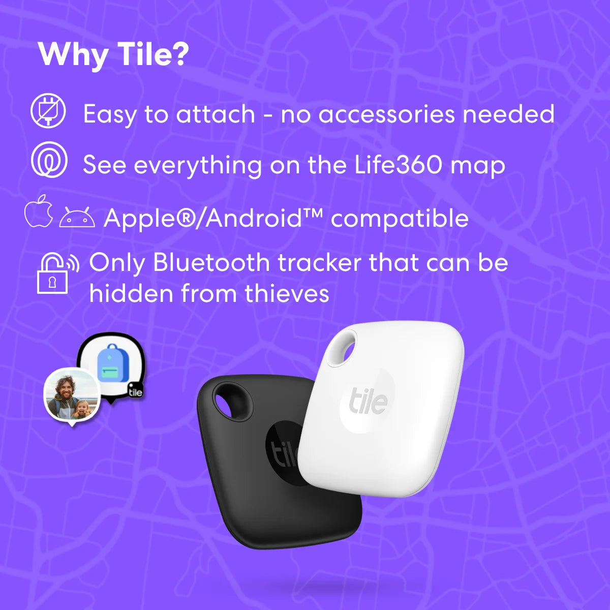 Mate (2022) - 1 Pack - Black - Bluetooth Tracker, Keys Finder and Item Locator