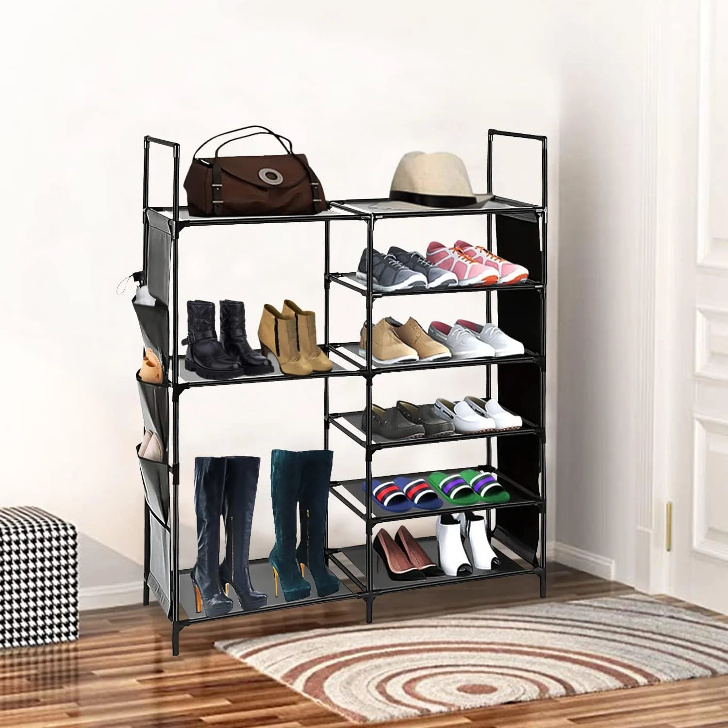 Shoe Rack 6 Tier Shoe Shelf Shoe Storage, 35 Pairs Shoe Organizer for Entryway,Stackable Shoe Holder Shoe Stand