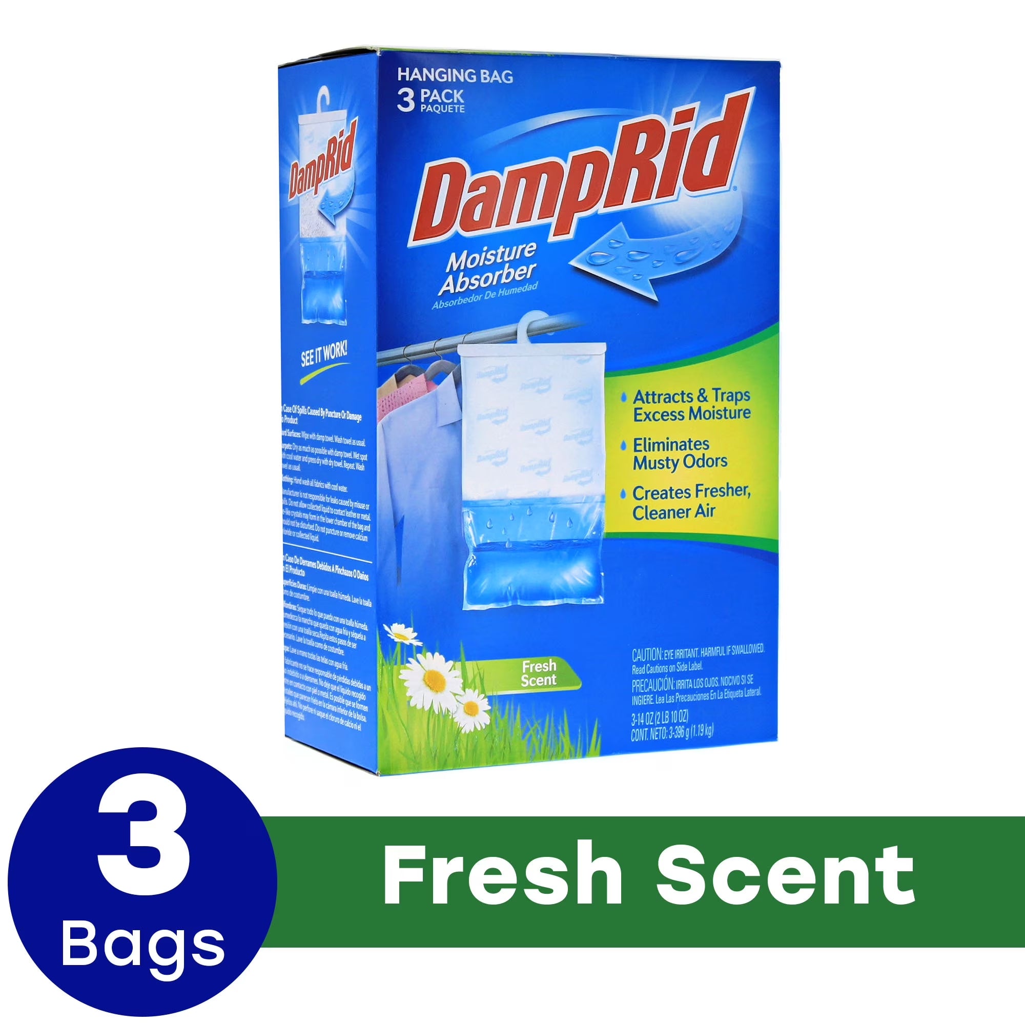Fresh Scent Hanging Moisture Absorber, 3 Pack