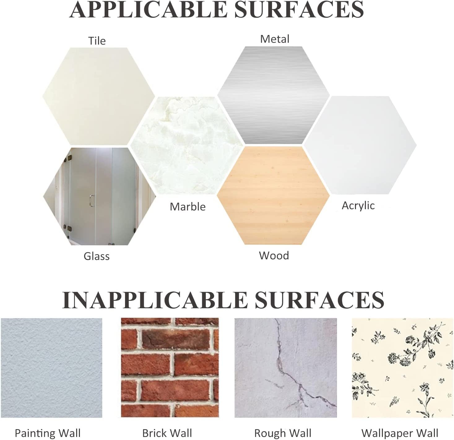 Adhesive Towel Hooks, Waterproof Shower Wall Stick on Hooks, 2 Extra Adhesive Strips, Silver, 4 Pcs