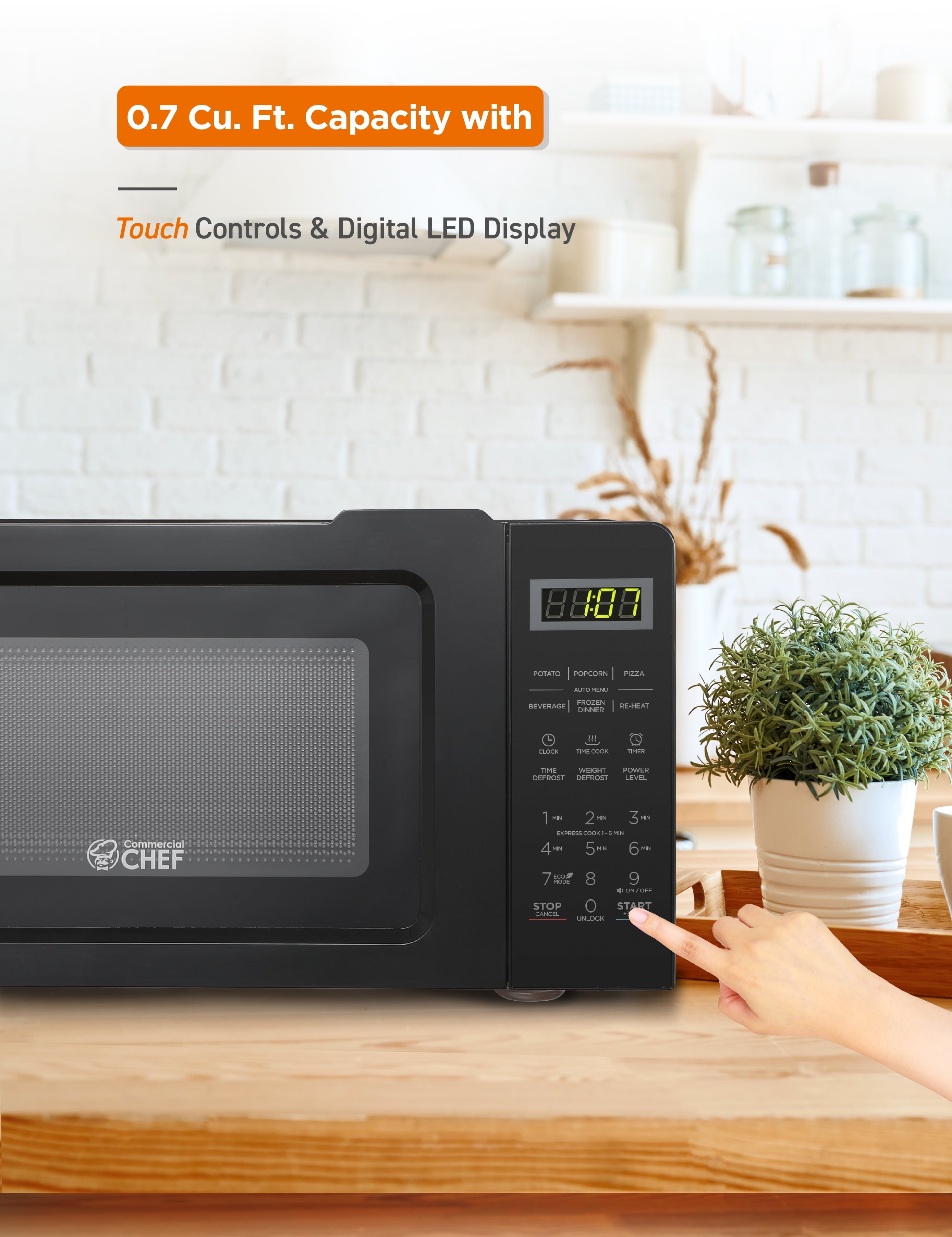 CHM770B 0.7 Cu. Ft. Microwave Oven, Black