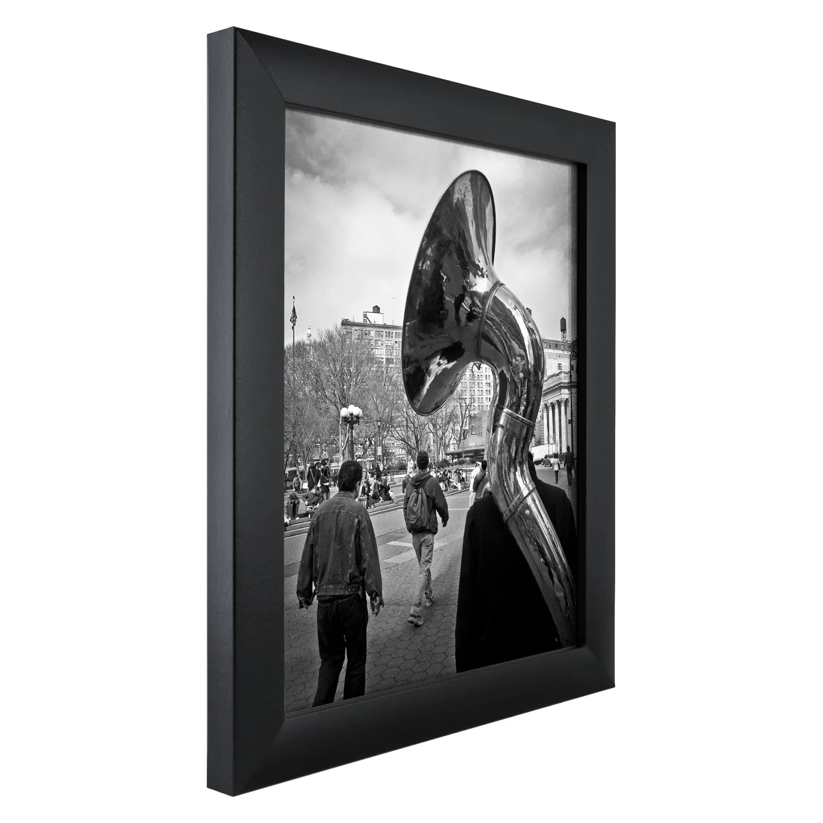 12X12 Picture Frame - Black Style 1"WB3 1 Inch MDF Moulding - Wall Display Frame for Art, Posters, or Photos
